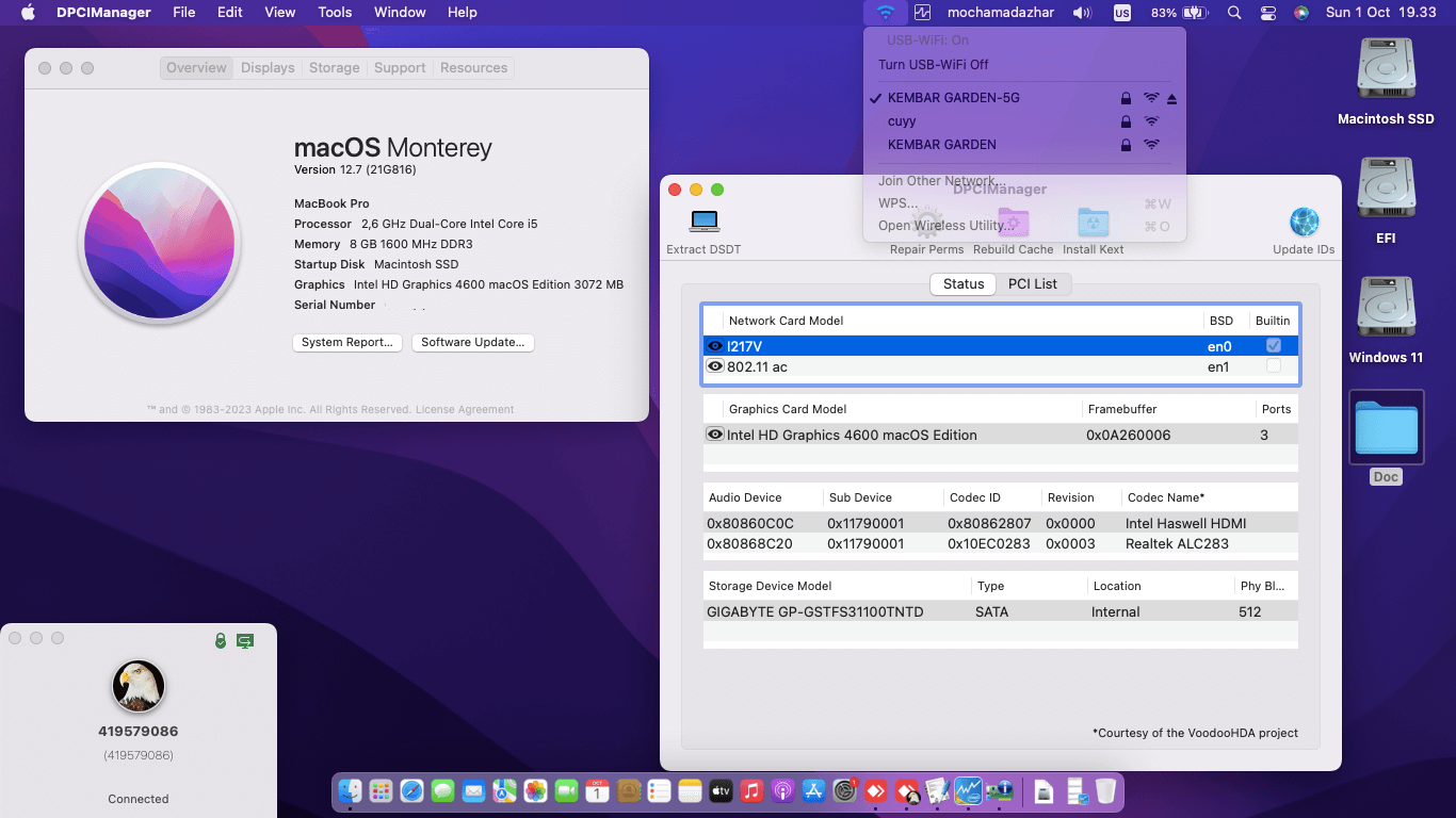 Toshiba Dynabook R734:M 4th [Haswell   Intel HD 4600 + PS2]   OpenCore 1